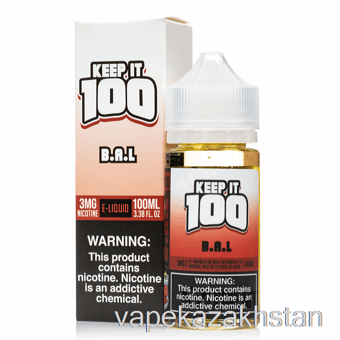 Vape Disposable B.A.L. - Keep It 100 E-Liquid - 100mL 3mg